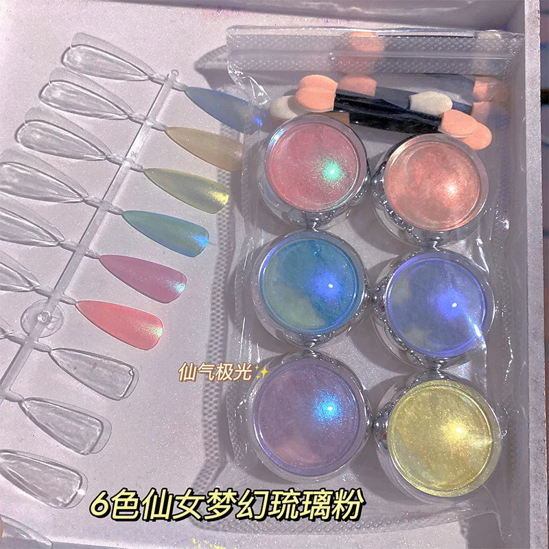 Elegant Mirror Chrome Effect Metallic Dust For Nail