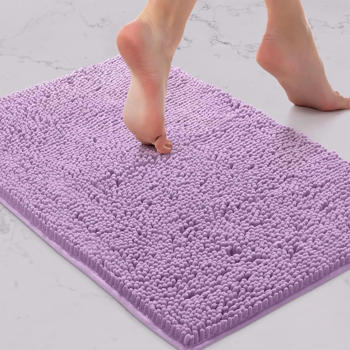 Chenille Absorbent Soft Plush Bath Mat