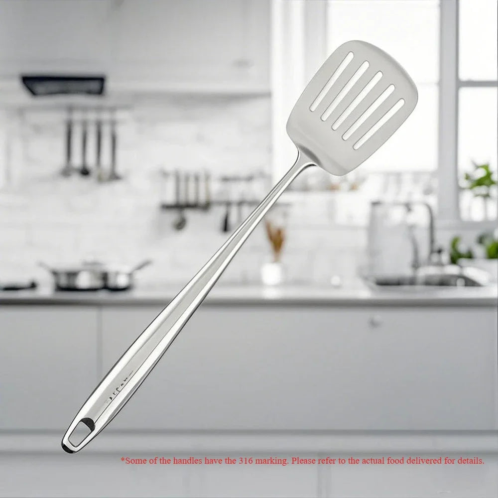 316 Stainless Steel Wok Spatula Metal kitchen utensils Slotted Turner Spoon Ladle Cooking Tools Utensil Set Kitchen Accessories