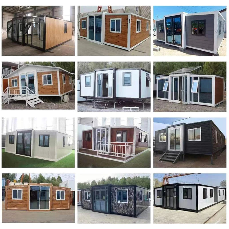 20ft 40ft Foldable House Expandable Living Container House 2/3/4 Bedrooms, Expansion Box Room with En Suite Toilet and Kitchen