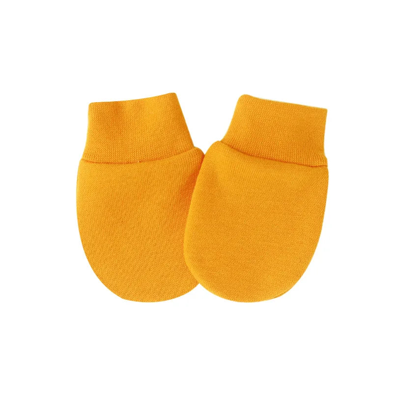 2pcs Baby Anti Scratching Soft Cotton Gloves+Mittens