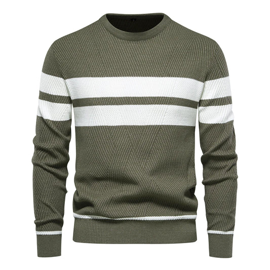 Men's Patchwork Warm Slim Sweater