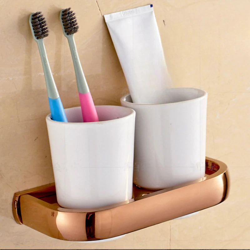 Rose Gold Bathroom Accessories Set