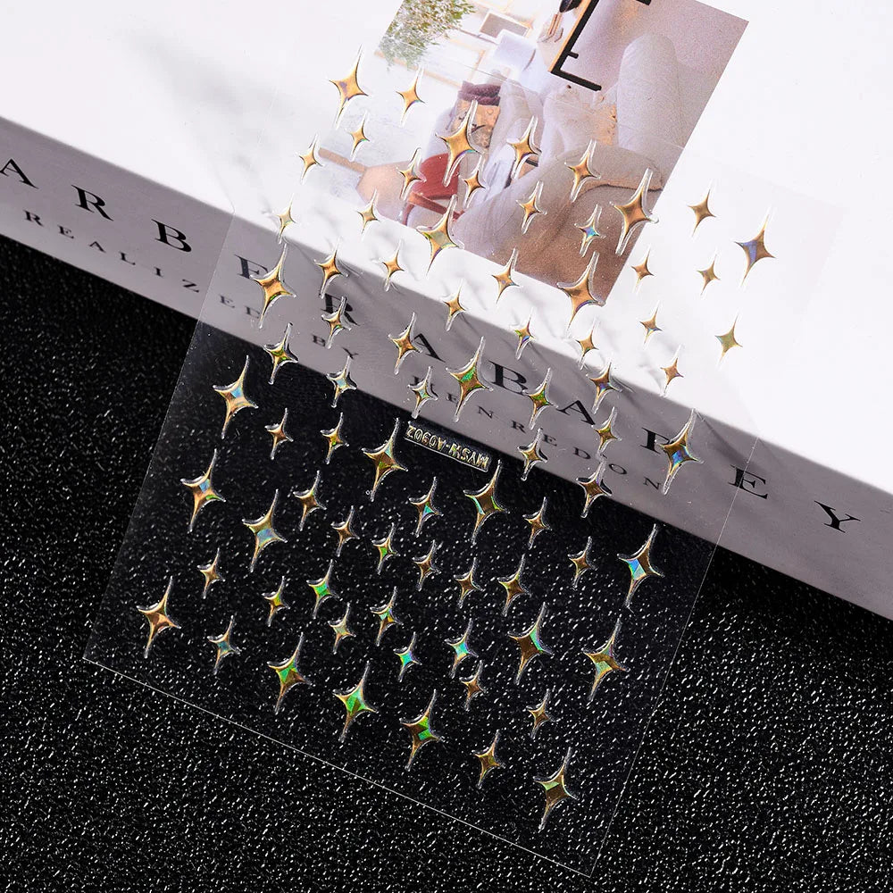 3 D Bronzing Nail Art Sticker