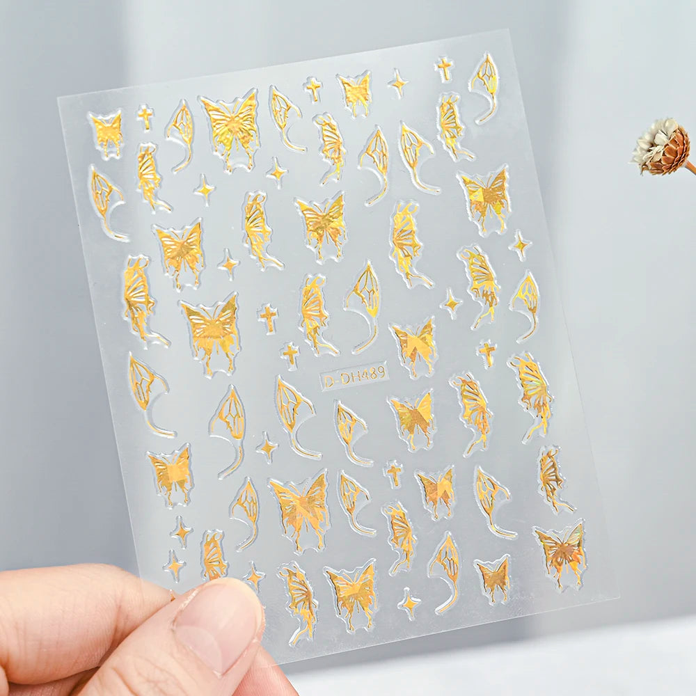 3 D Bronzing Nail Art Sticker