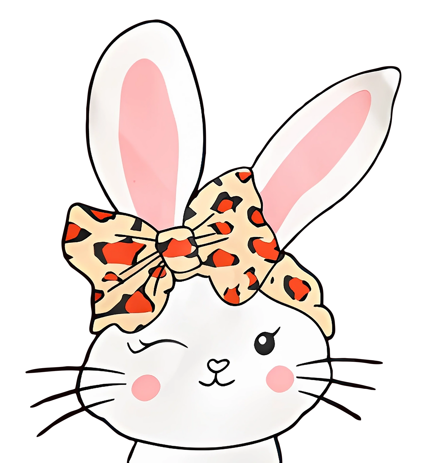 Cartoon Rabbit Letter Pattern Tops