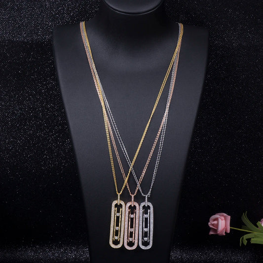Luxury Geometry Link Stack able Pendant