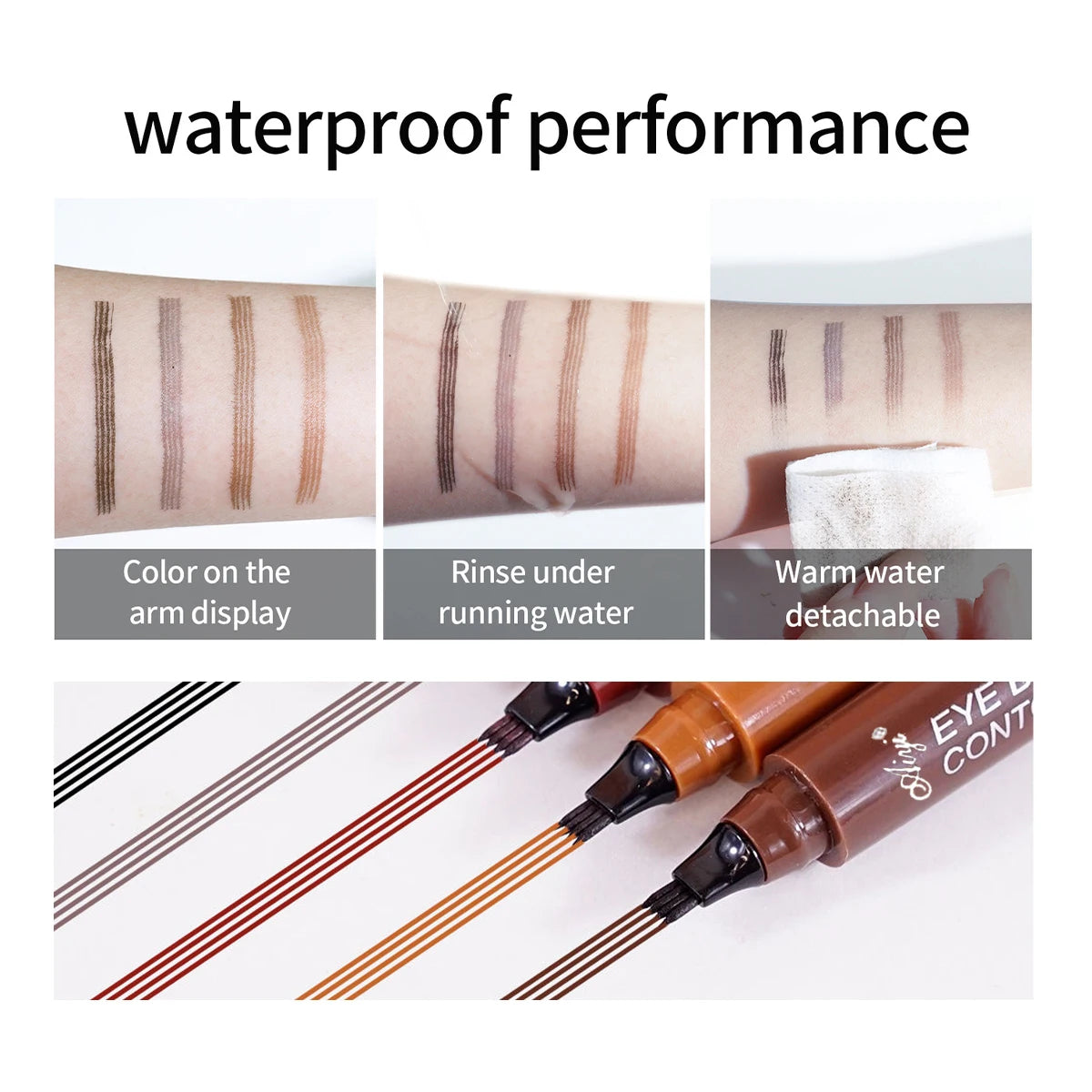4 fork micro blading eyebrow pencil