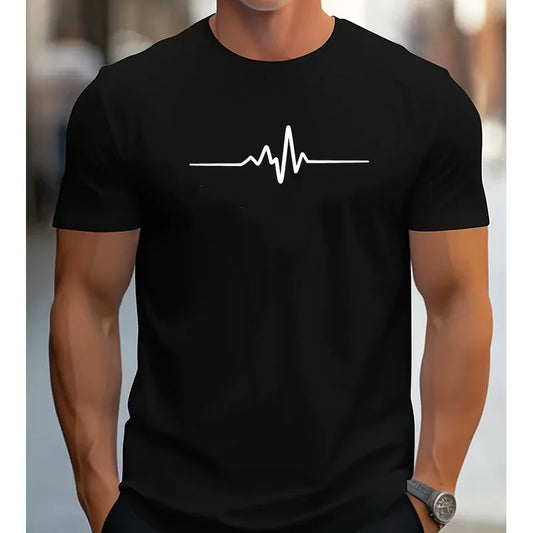 Summer Loose Size Creative Graphic Printed T-shirt For Men