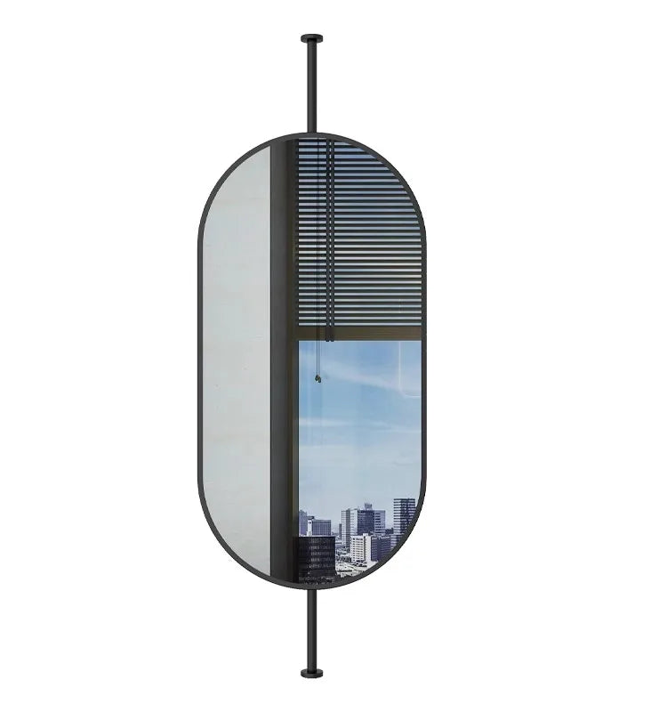 Ceiling Oval Hanging Mirror Modern Simple Home Decoration Bathroom Vanity Mirror LED Lighting Hd Cosmetic Mirror Size60x90cm