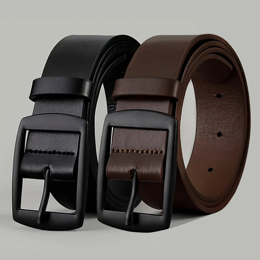 New Luxury High Quality Metal Pin Buckle Leather Belt