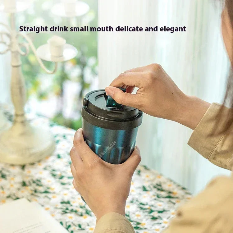 400/500ML Tyeso Vintage Coffee Mug Portable Steel Insulated Travel Cup Convenient Handheld 304 Stainless Thermos for On-the-Go