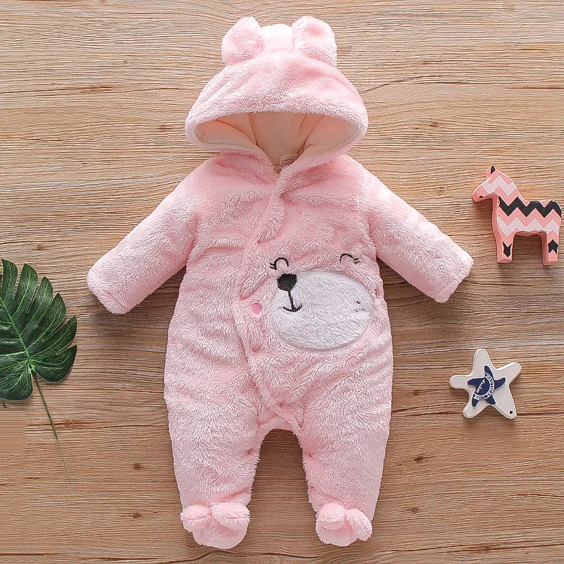 Baby Warm and Thick Cartoon Dog Rabbit Clothes