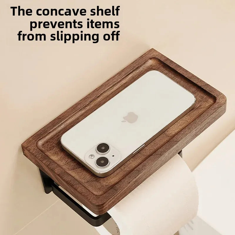Creative Wooden Bathroom Tissue Holder