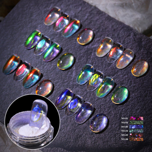 Nail Glitter Aurora Ice Transparent
