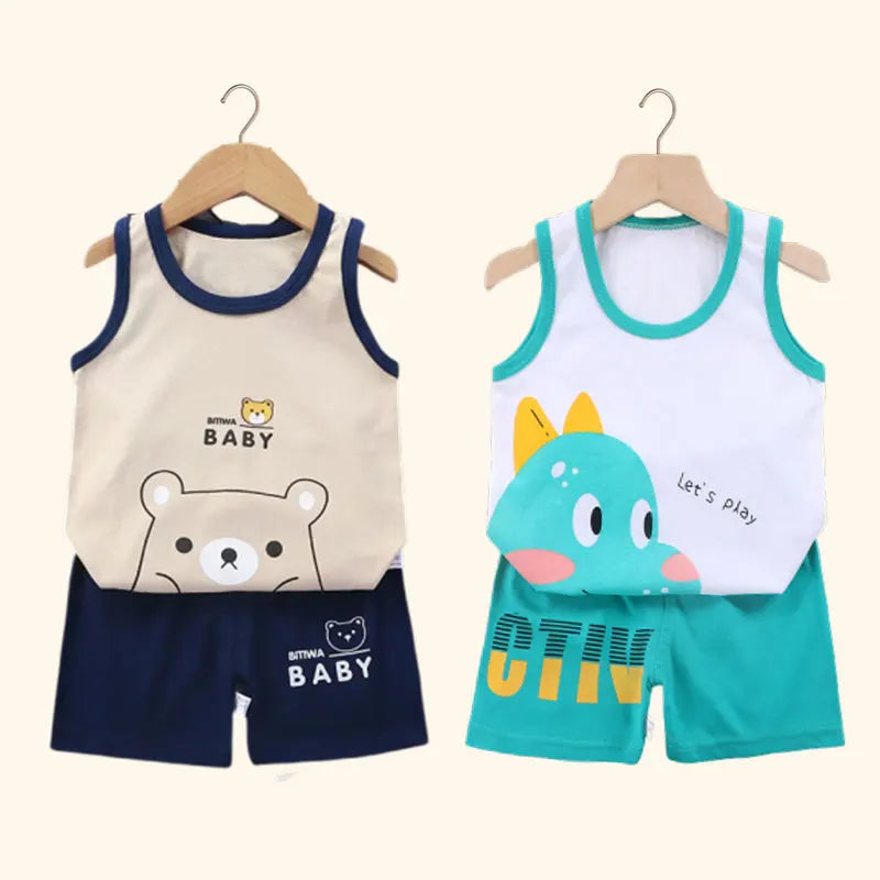 2PCS Children Suit T-Shirts+Shorts