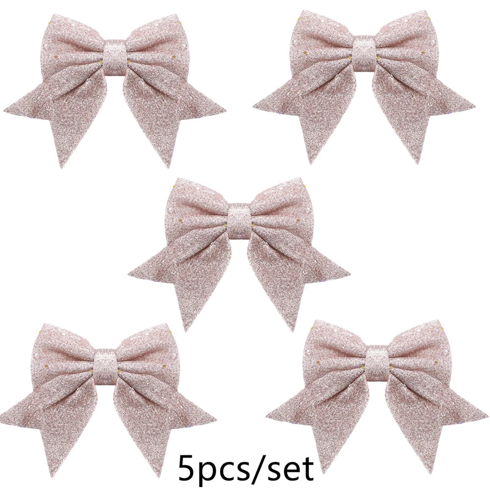 Sparkling Bow Christmas Decorations
