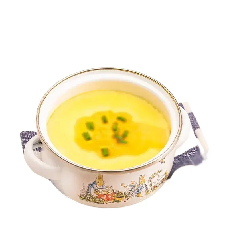 Kitchen Cookware Enameled Enamel Pots and Pans Baby Complementary Bowl Tableware Soup Pots and Pans Open-flame Induction Cooker