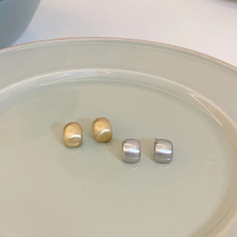 Acrylic Matte Curved Stud Earrings