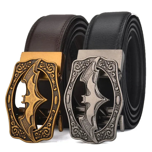 Vintage Automatic Buckle Genuine Leather Belt for Men