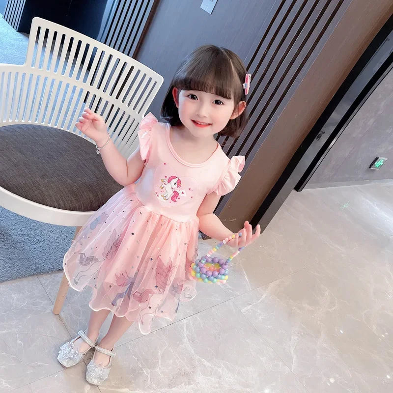Princess Flying Sleeve Unicorn Dresses