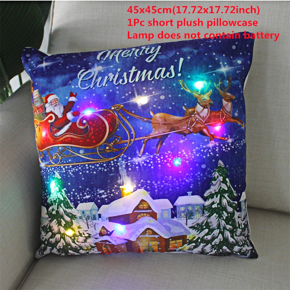 Christmas decoration Catted LED pillow cover