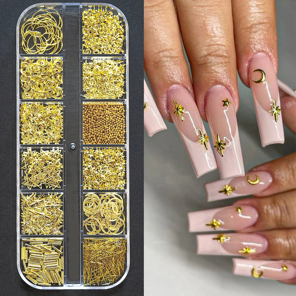 1 Box Half Round Flat back Nail Rhinestones