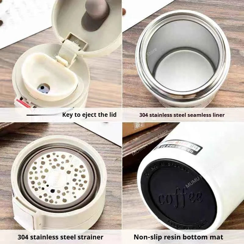 380ML/510ML Thermal Mug Double-layer Stainless Steel Coffee Cup Tea Vacuum Flask Thermos Water Bottle Leak-proof Thermos Mug