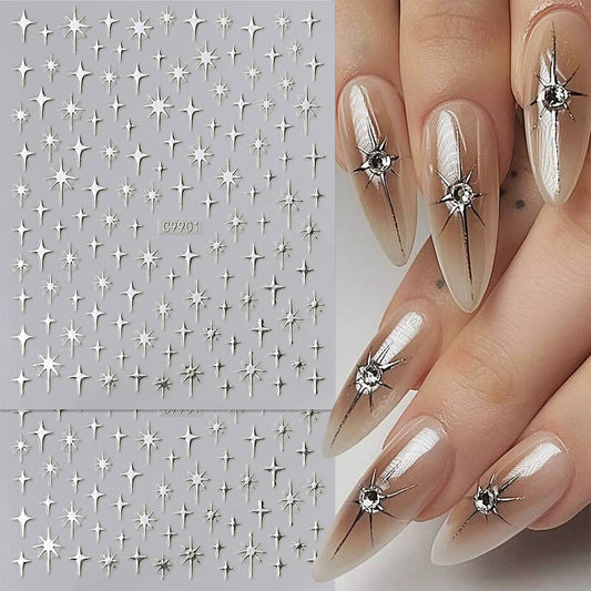 Laser Star Nail Stickers