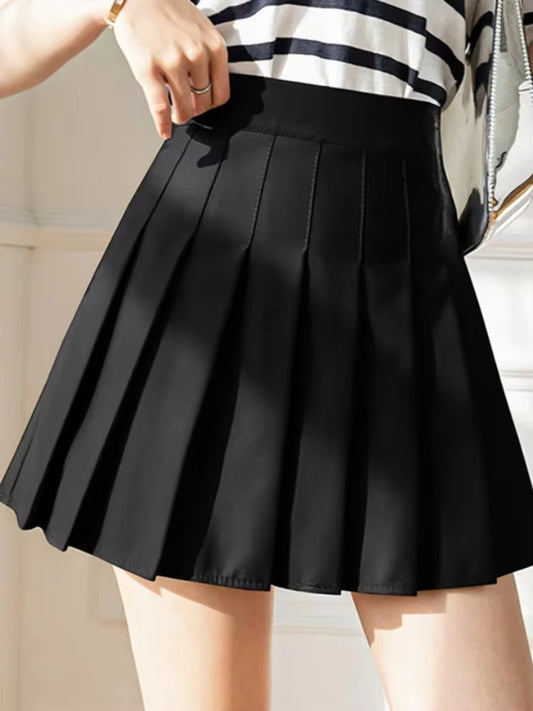 Women Pleated Zipper Girls Dancing Mini Skirts