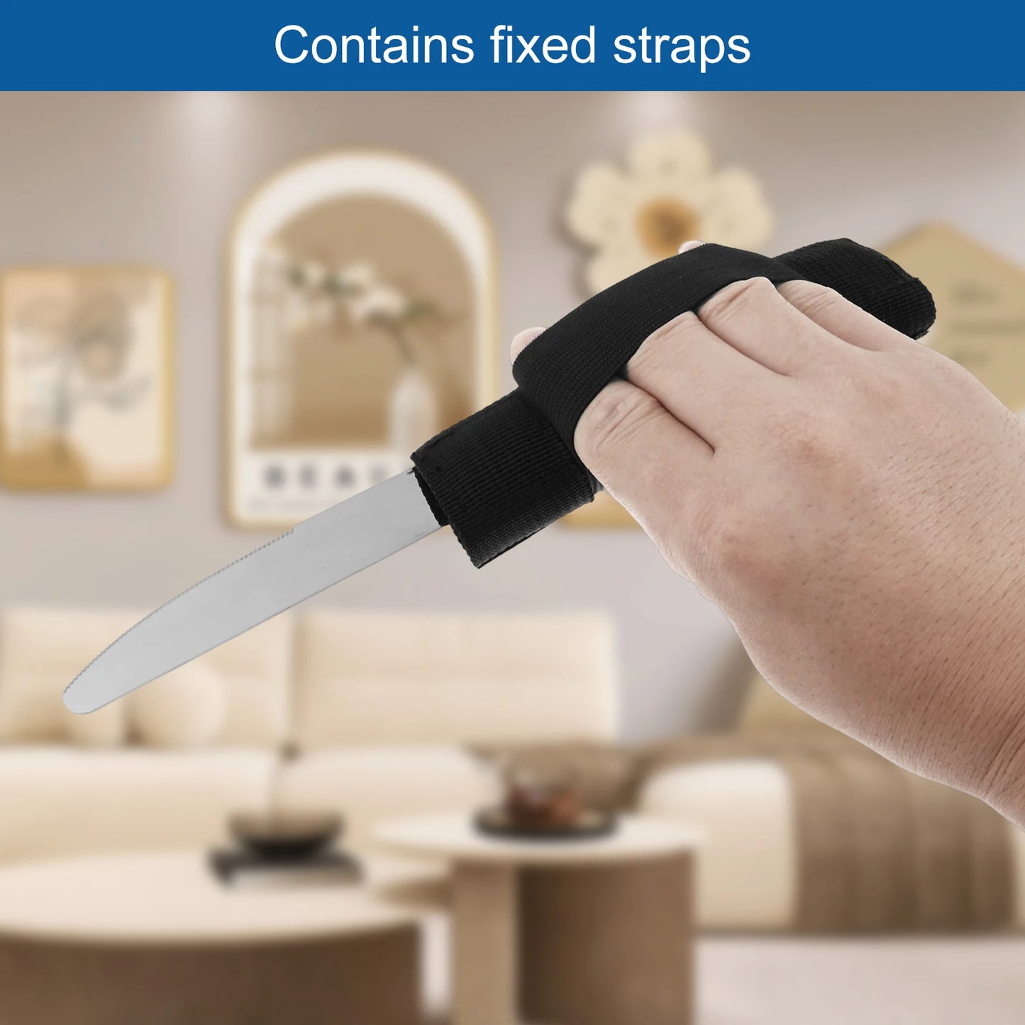 4pcs Adaptive Utensils Set Knife, Fork, Spoons Stainless Steel Adaptive Utensils for Hand Tremors,Elderly, Arthritis,Parkinsons