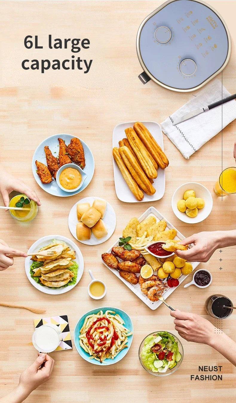 Air fryer, household high-capacity electric fryer, multifunctional electric oven, toaster