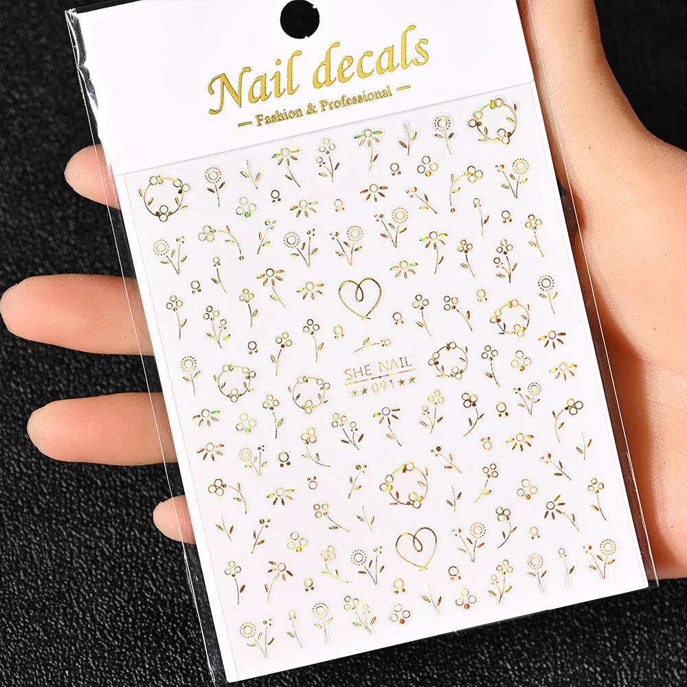 3 D Bronzing Nail Art Sticker