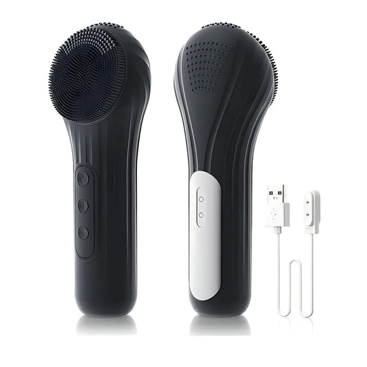 Electric Silicone Face Scrubber Device Sonic Facial Cleansing Wash Brush for Men Women Rechargeable Face Exfoliator for Massage