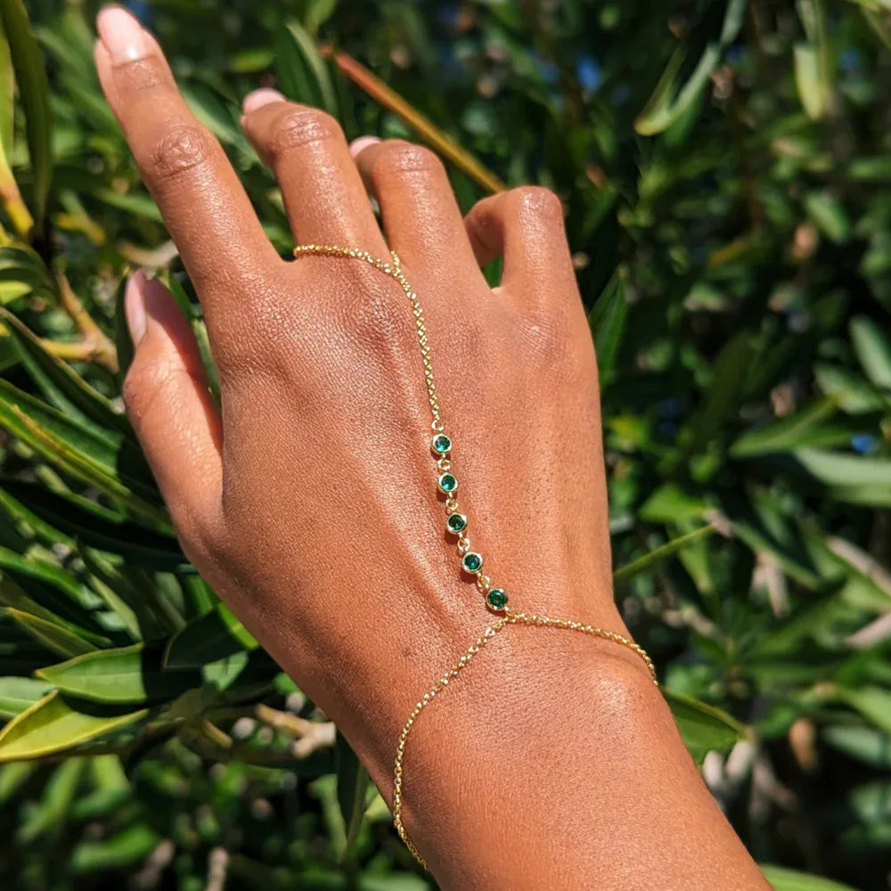 Dainty Hand Chain Bracelet Ring