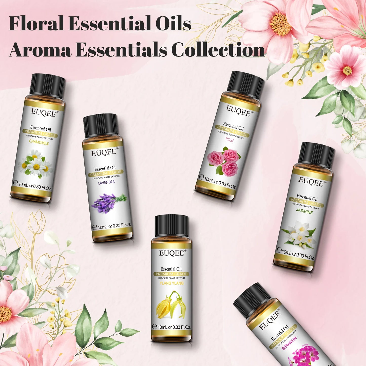 6 Bottles Floral Series Essential Oils Set Candle Making