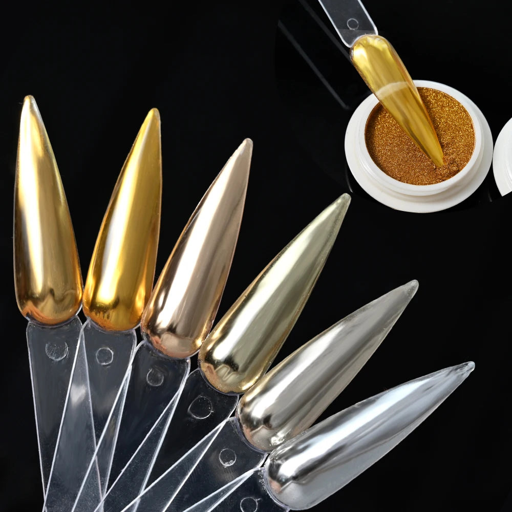 Elegant Mirror Chrome Effect Metallic Dust For Nail