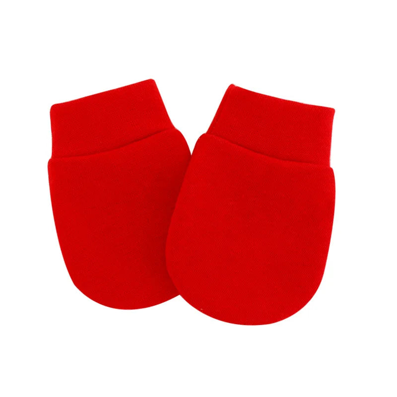 2pcs Baby Anti Scratching Soft Cotton Gloves+Mittens