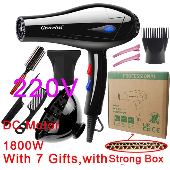 Original EU Plug Hot Cold Wind Professional Hair Dryer Blow dryer Hairdryer For Hair Salon for Household Use