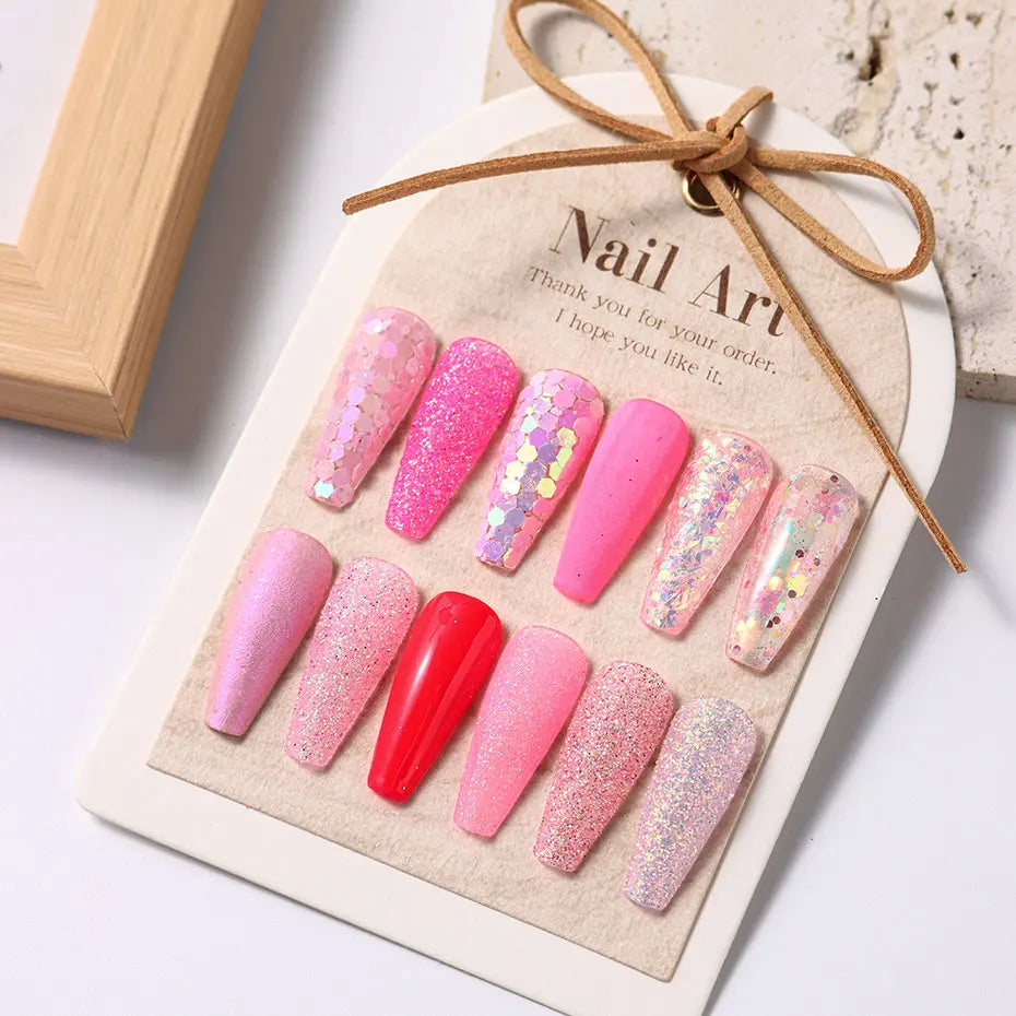 Pink Glitter Nail Powder