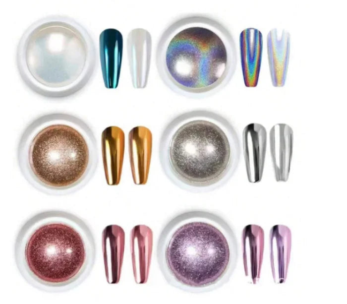 Elegant Mirror Chrome Effect Metallic Dust For Nail