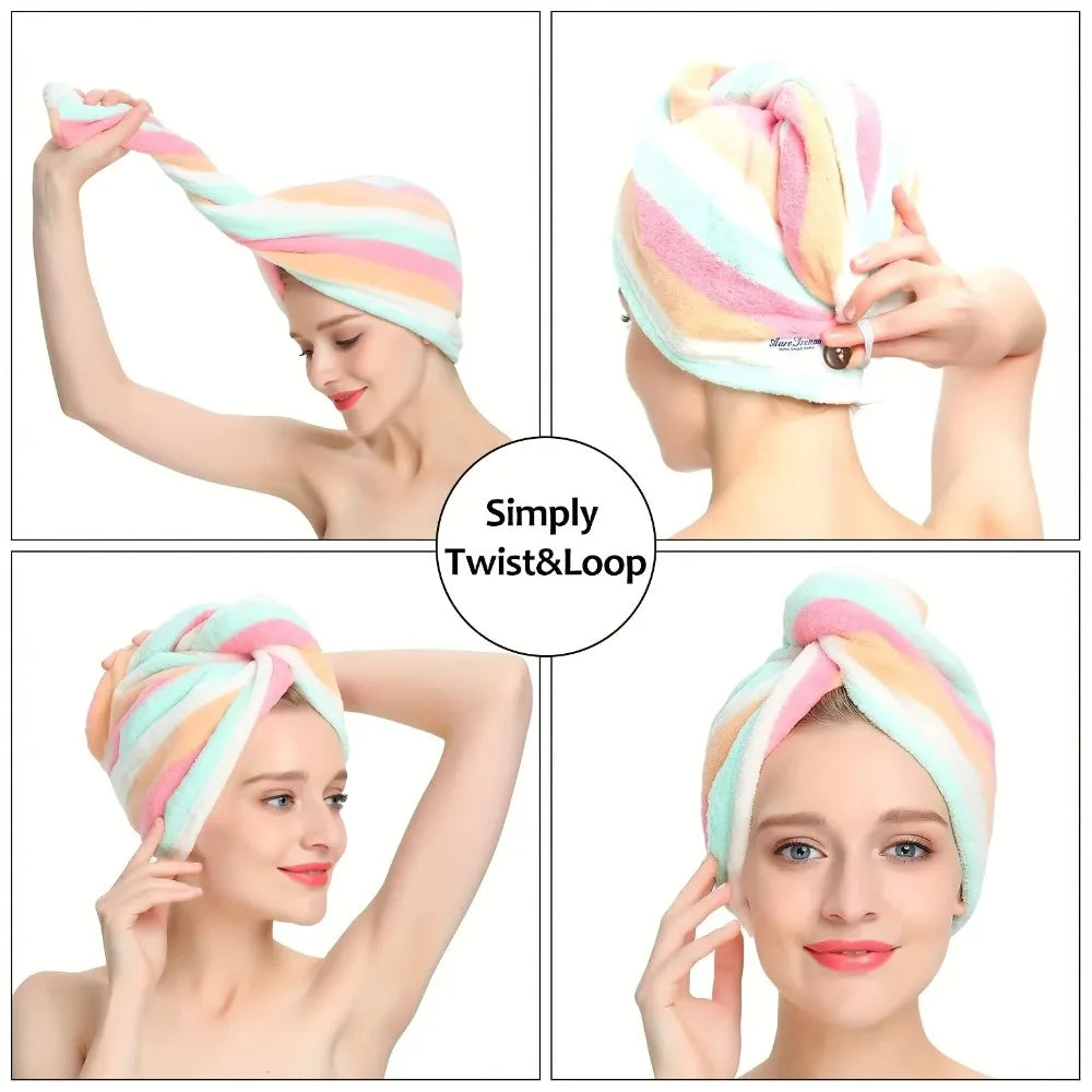 Ultra Absorbent Quick Dry Hair Towel Cap