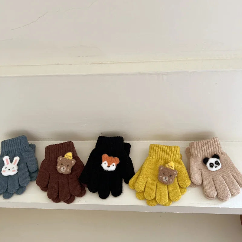 Cartoon Children Woolen Knitted Glove