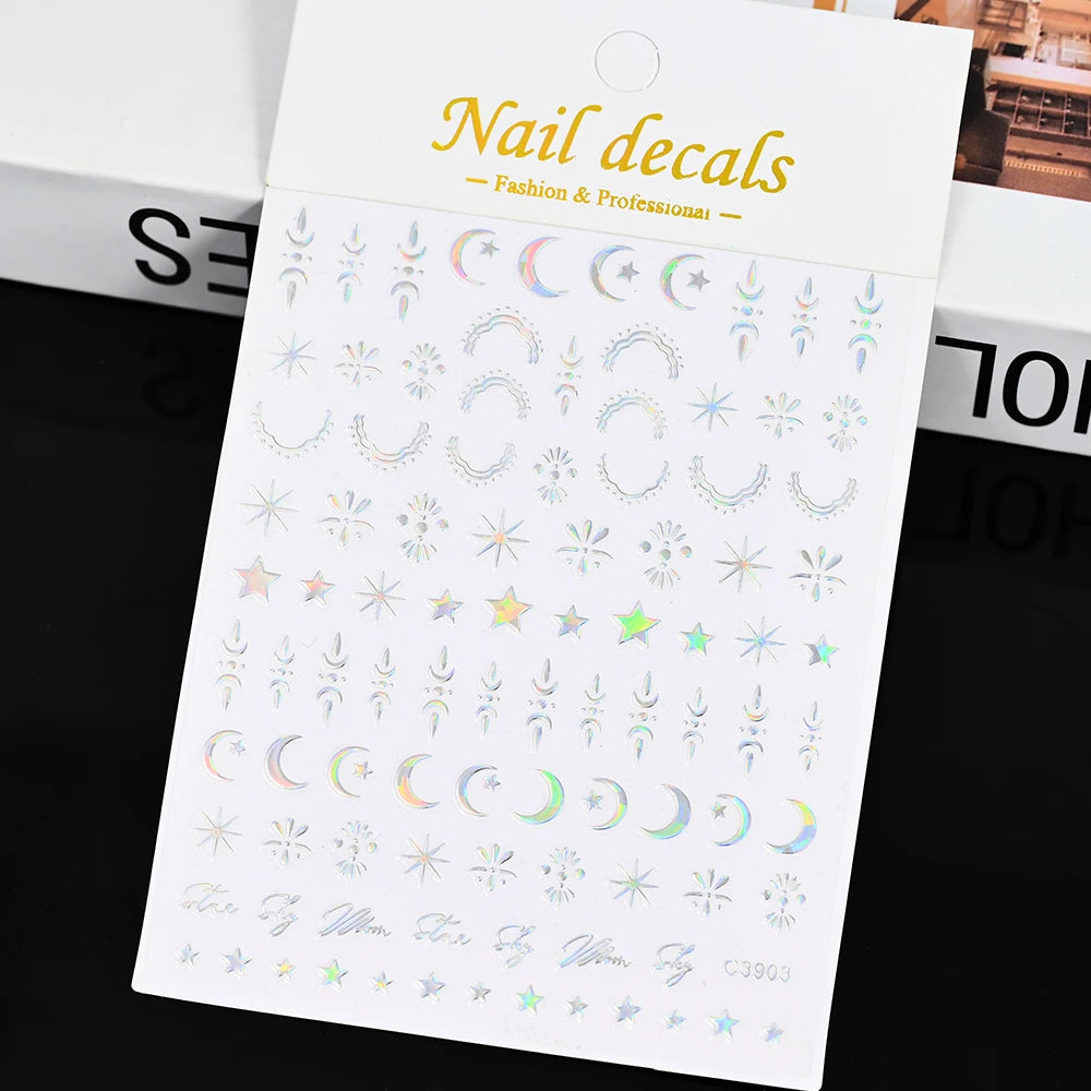3D Star Nail Art Stickers