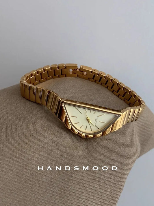 Women Half Moon Dial Medium Antique Watch