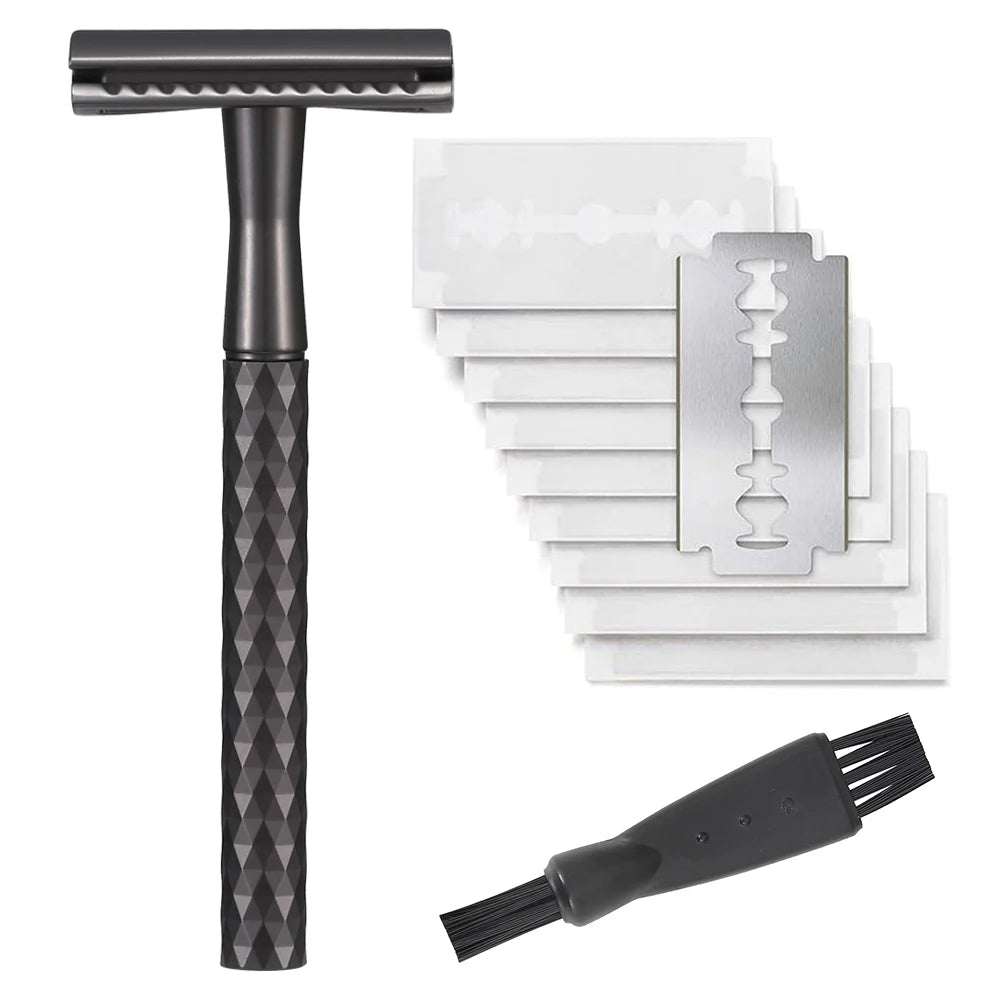Safety Razor with Stainless Steel Handle