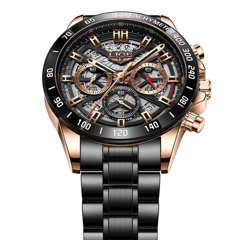 New Men Watch Top Brand Luxury Hollow Watch