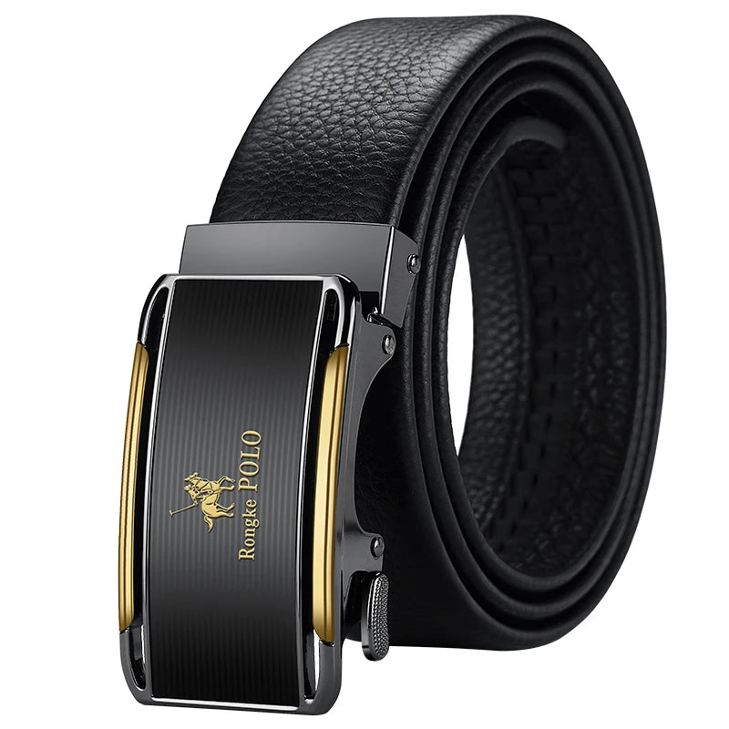 Men Genuine Leather Automatic Adjustable waistband belts