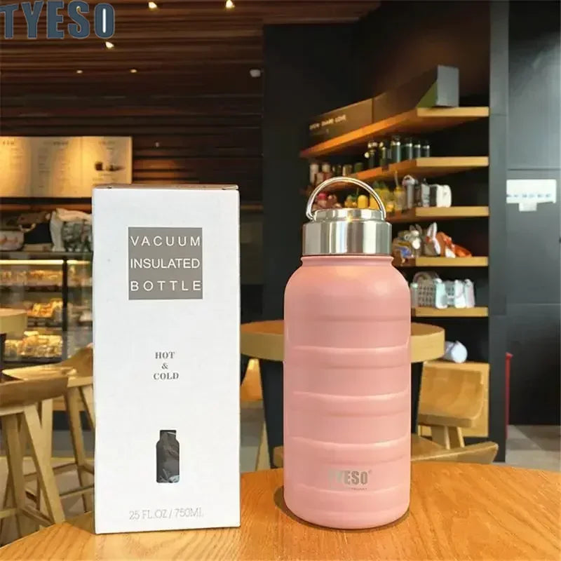 Tyeso Double Stainless Steel Thermos Mug Portable Sport Vacuum Flask Large Capacity Thermal Water Bottle Tumbler Drinks Cup