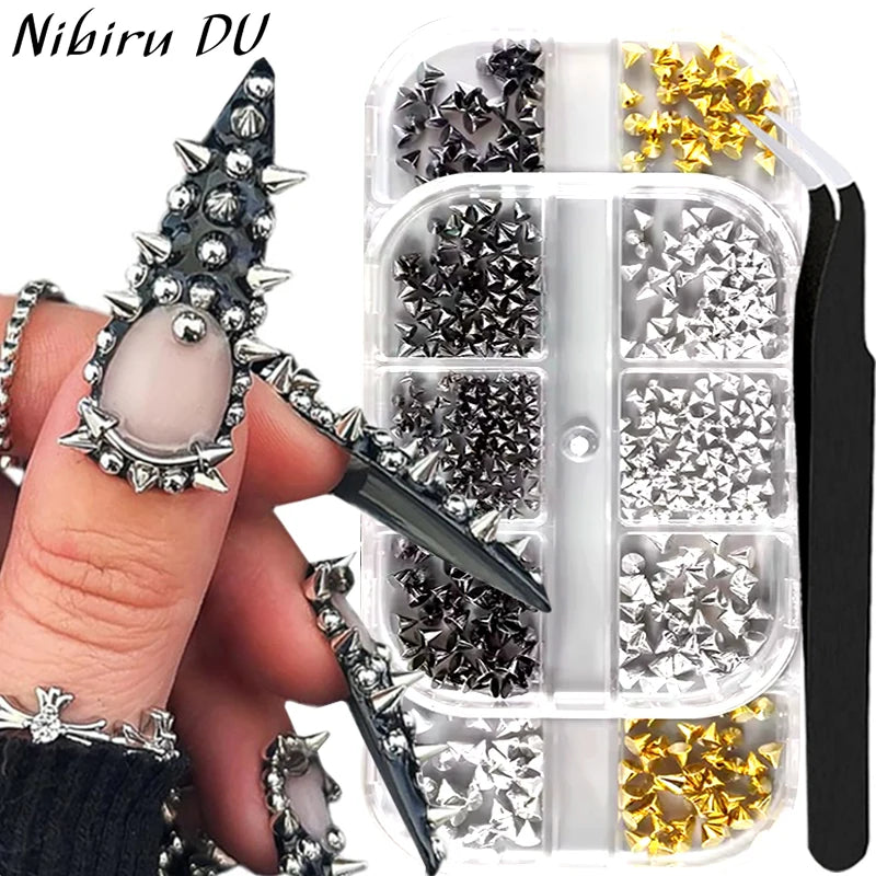 Punk Nail Rivets Spikes Metal Studs